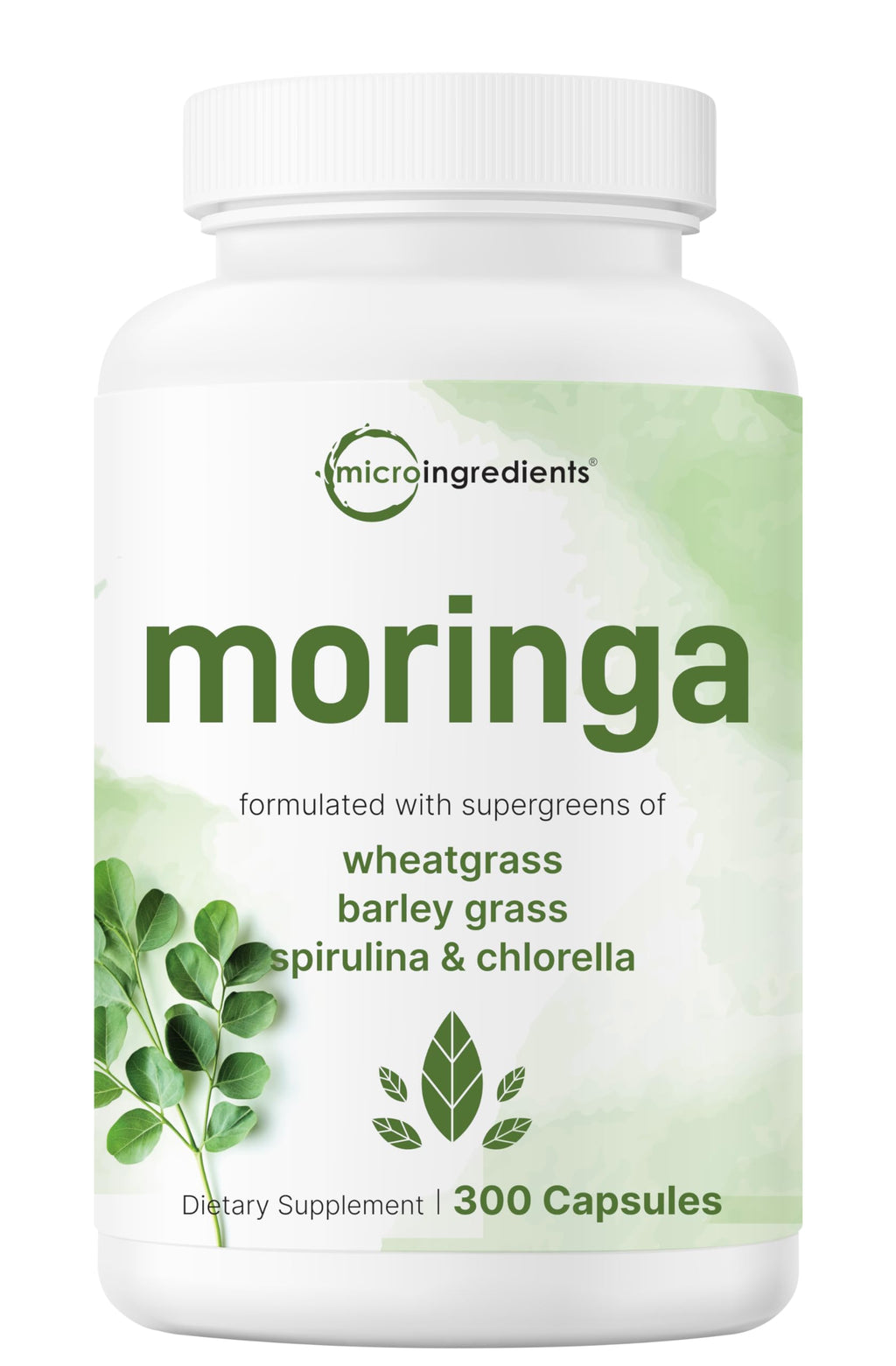 300 Capsules Moringa Oleifera Supergreens Blend Supplement F91136