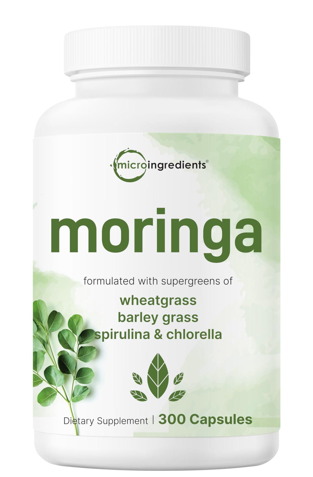 300 Capsules Moringa Oleifera Supergreens Blend Supplement F91136