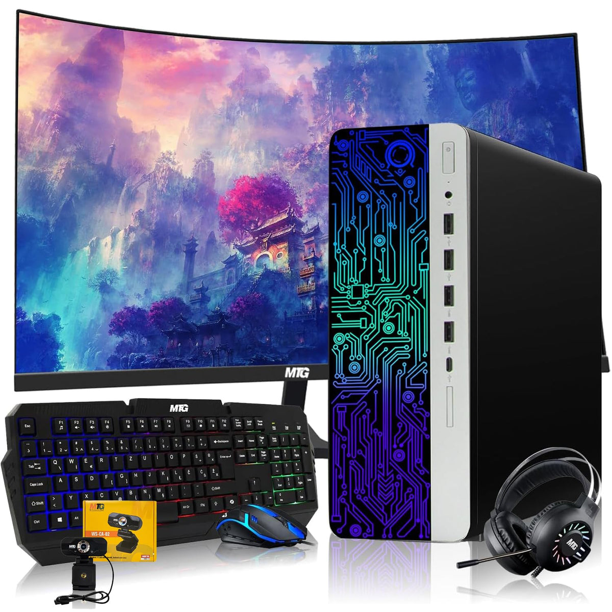 Intel i5 6th Gen 32GB RAM 240GB SSD 2TB HDD RX 550 Desktop PC S37746