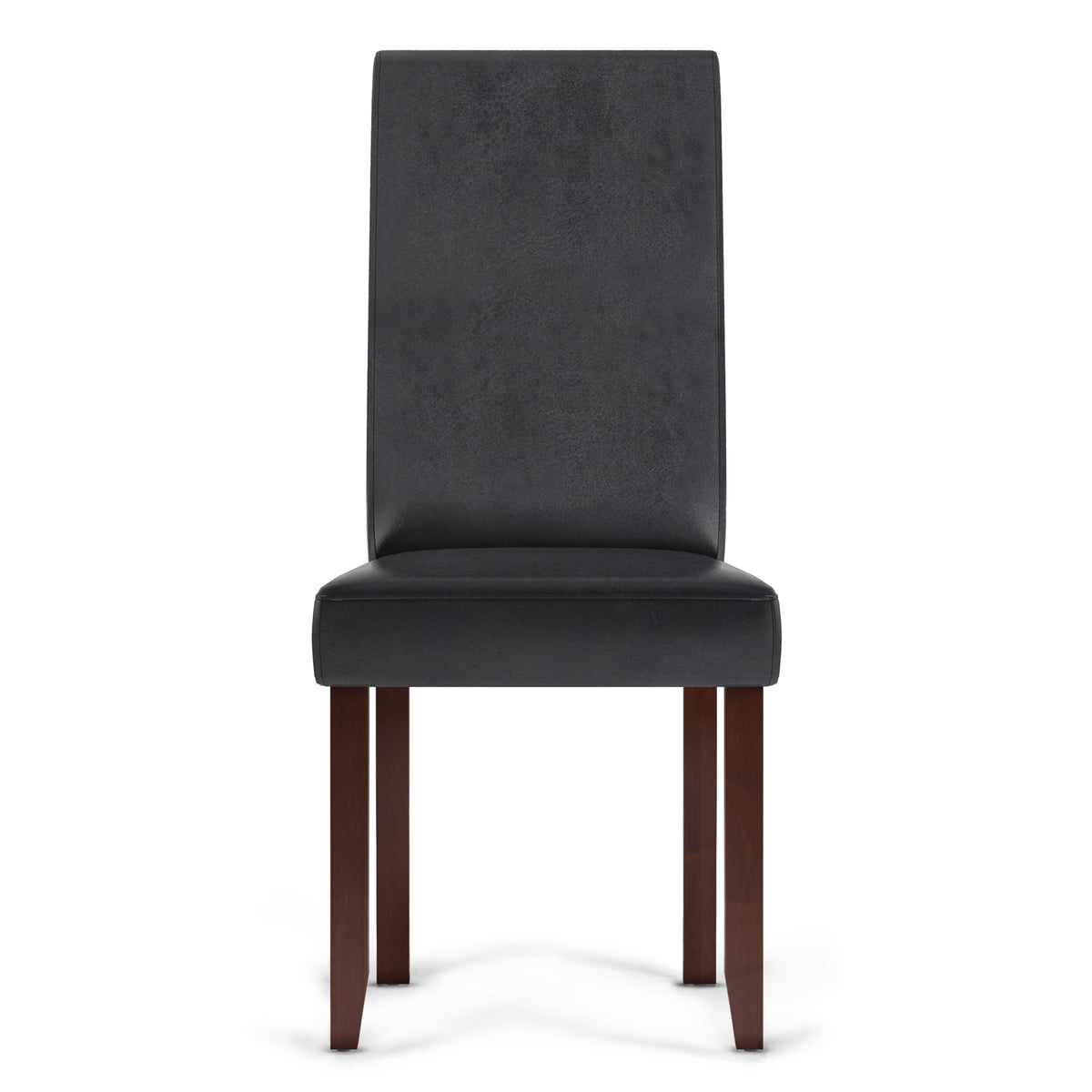Vegan Leather Parsons Dining Chairs Black Set of 2 C758105