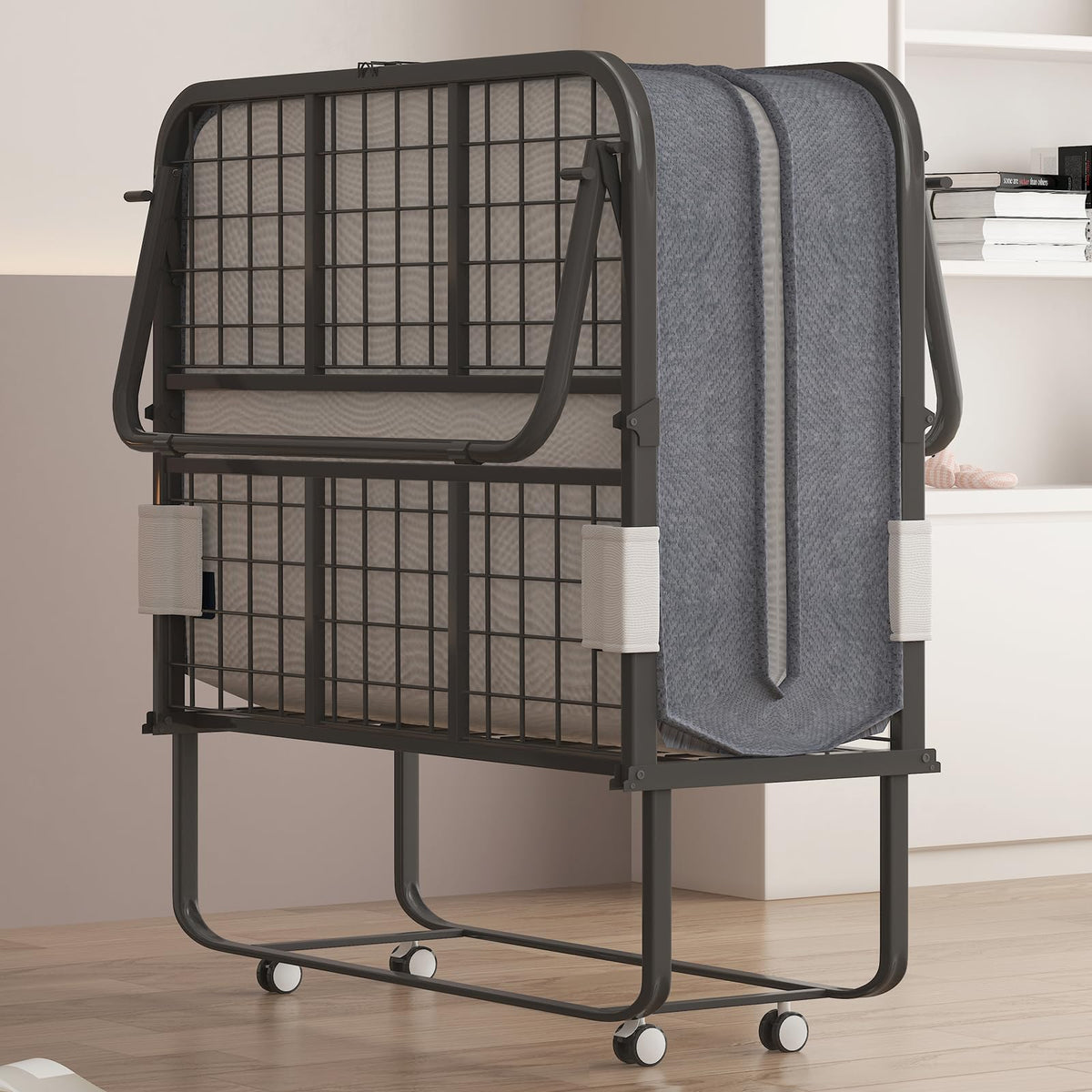 Twin Size Folding Bed with 4 Inch Foam Mattress F4180