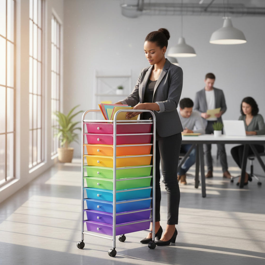 10 Drawer Rolling Storage Cart W423288
