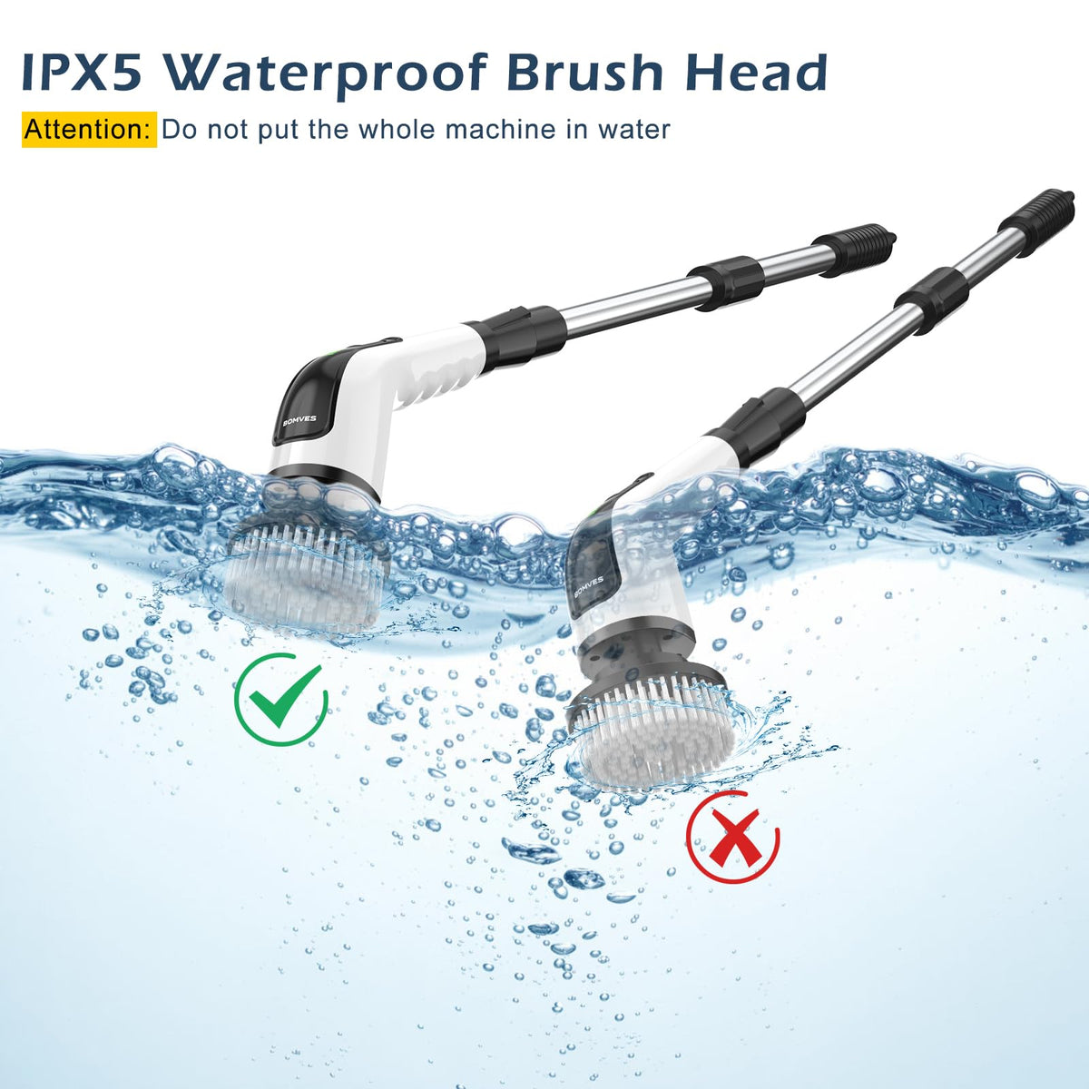 Electric Spin Scrubber with Long Handle F235