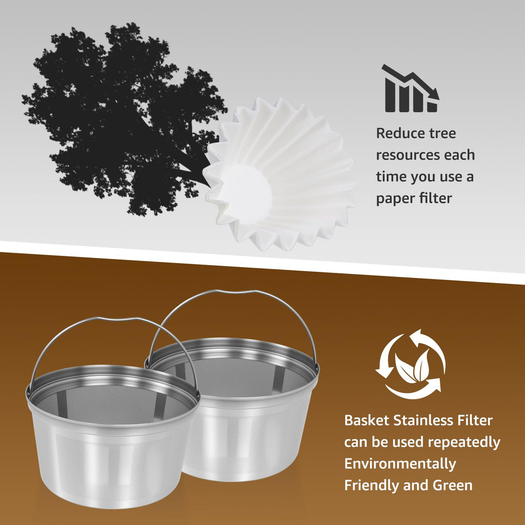 Stainless Steel Reusable Coffee Filter 2 Pack Y63247