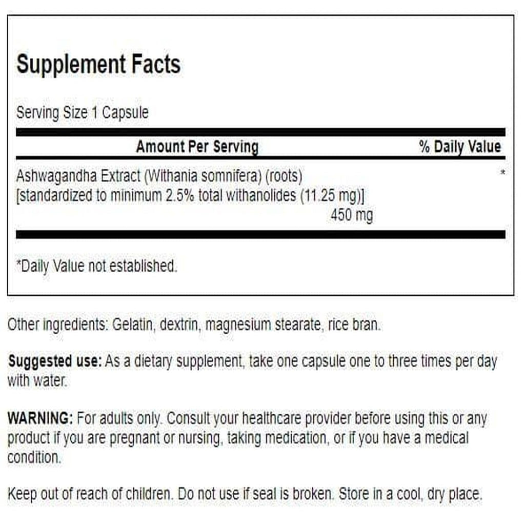 Ashwagandha Extract 450 mg 60 Capsules Q3574