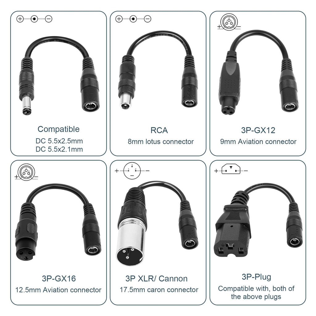 42V 2A Electric Scooter Charger with 7 Plugs Y412279