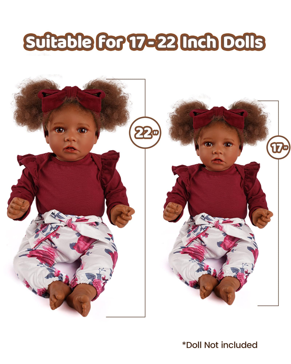 3 Pcs Baby Doll Clothes for 17-22 Inch Dolls A95866