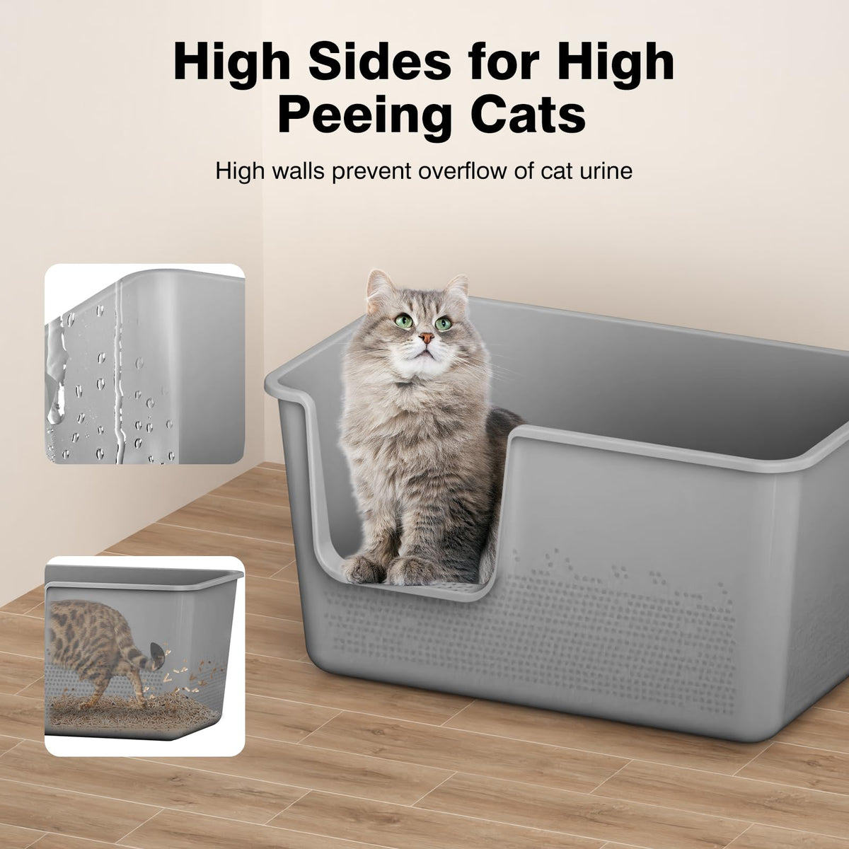 Extra Large High Sided Cat Litter Box H10205