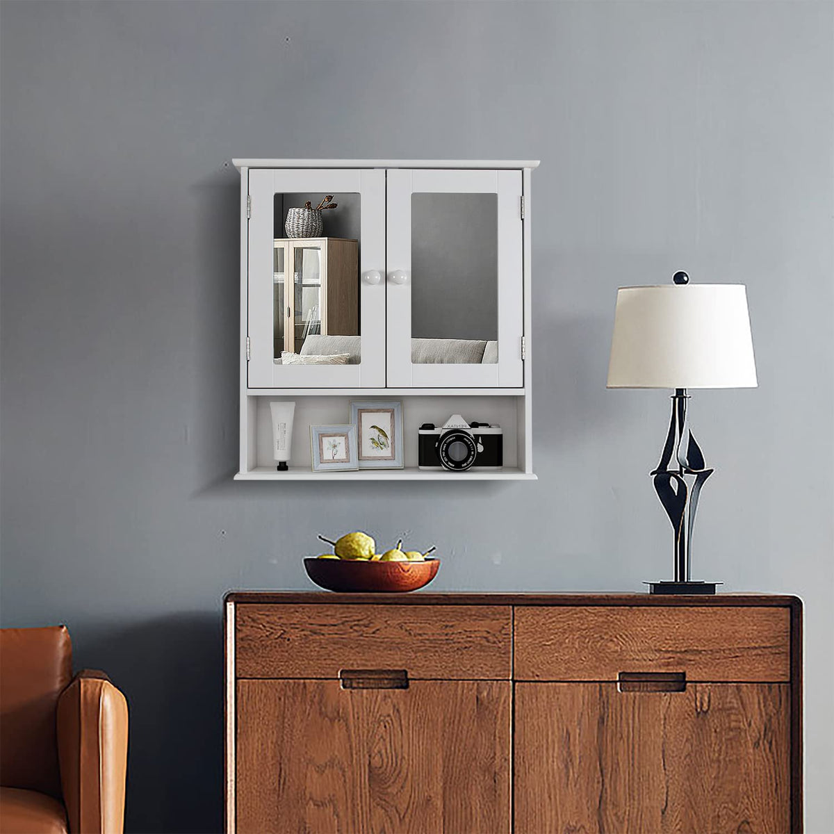 Medicine Cabinet with Mirror 2 Doors H749425