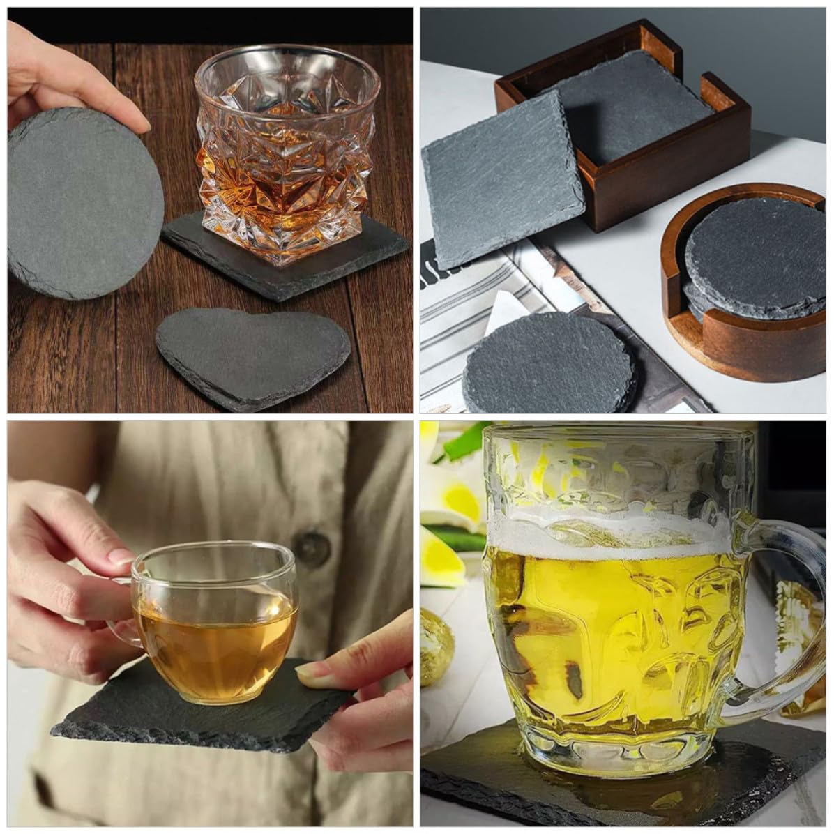 12pcs Natural Stone Table Coasters G12303