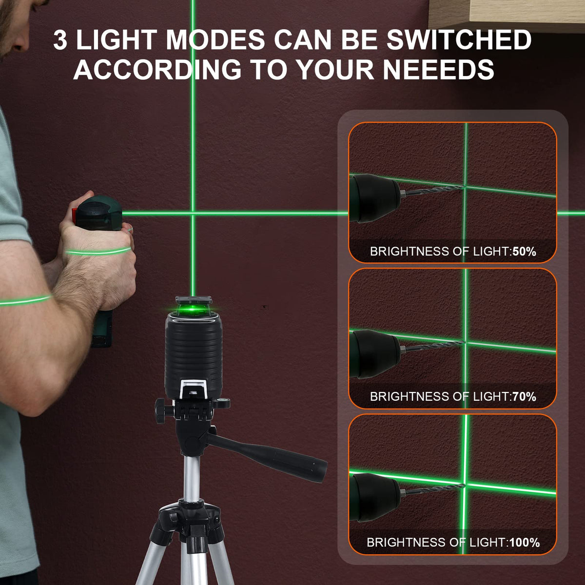 360° Self Leveling Laser Level with Tripod E877
