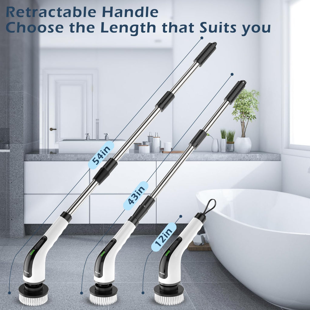 Electric Spin Scrubber with Long Handle F235