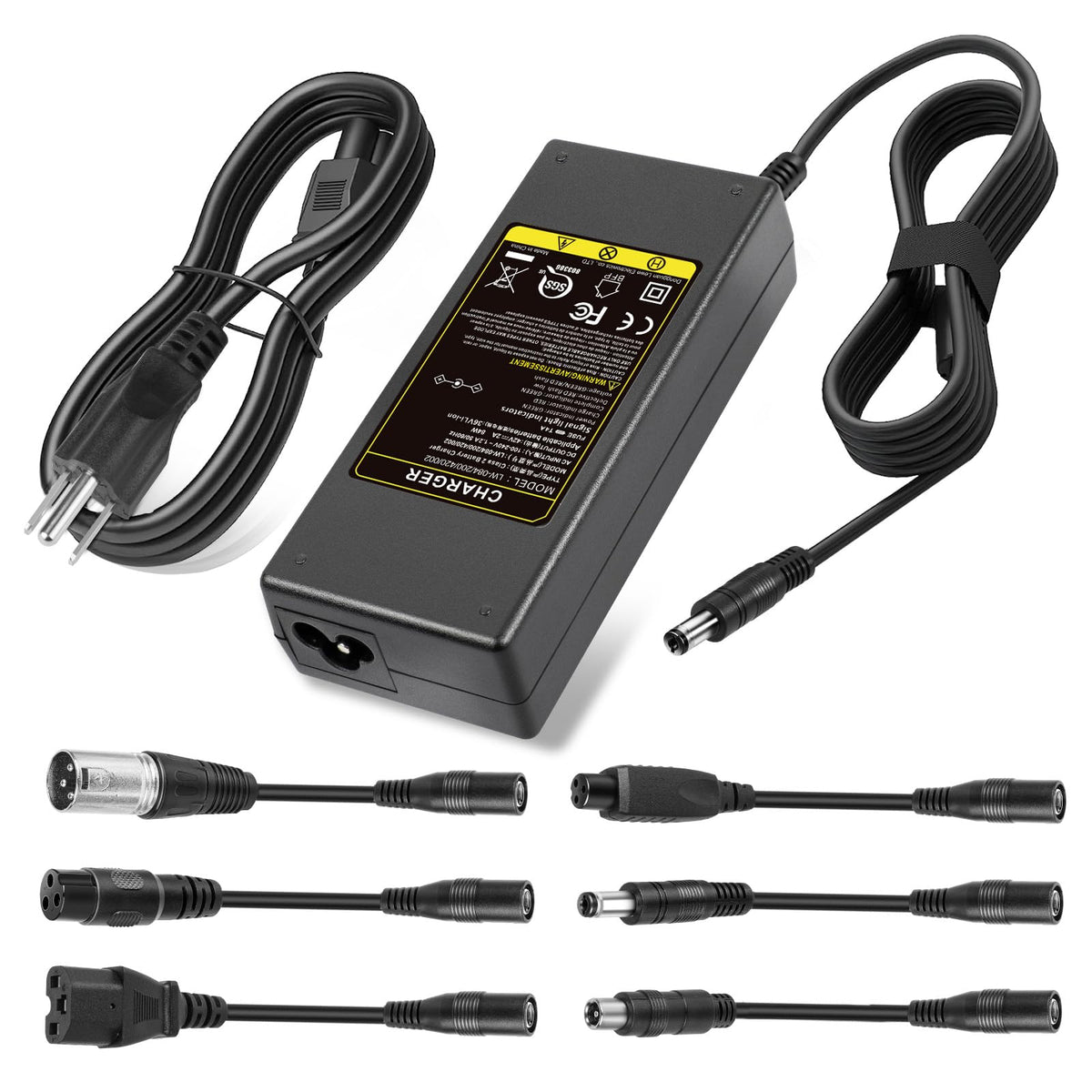 42V 2A Electric Scooter Charger with 7 Plugs Y412279