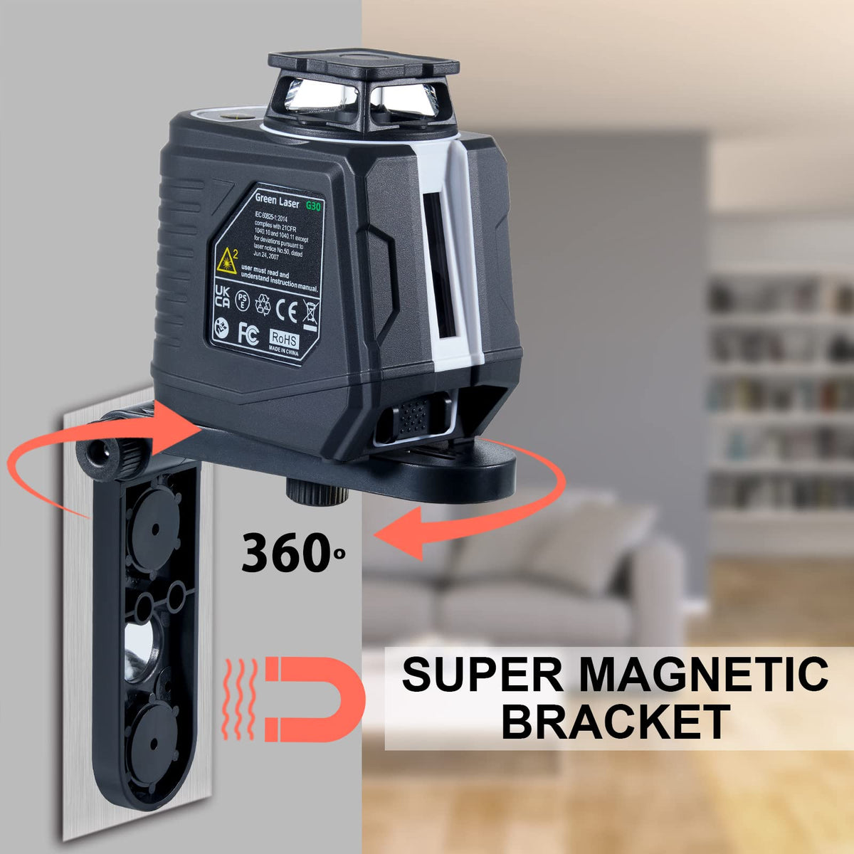 360° Self Leveling Laser Level with Tripod E877