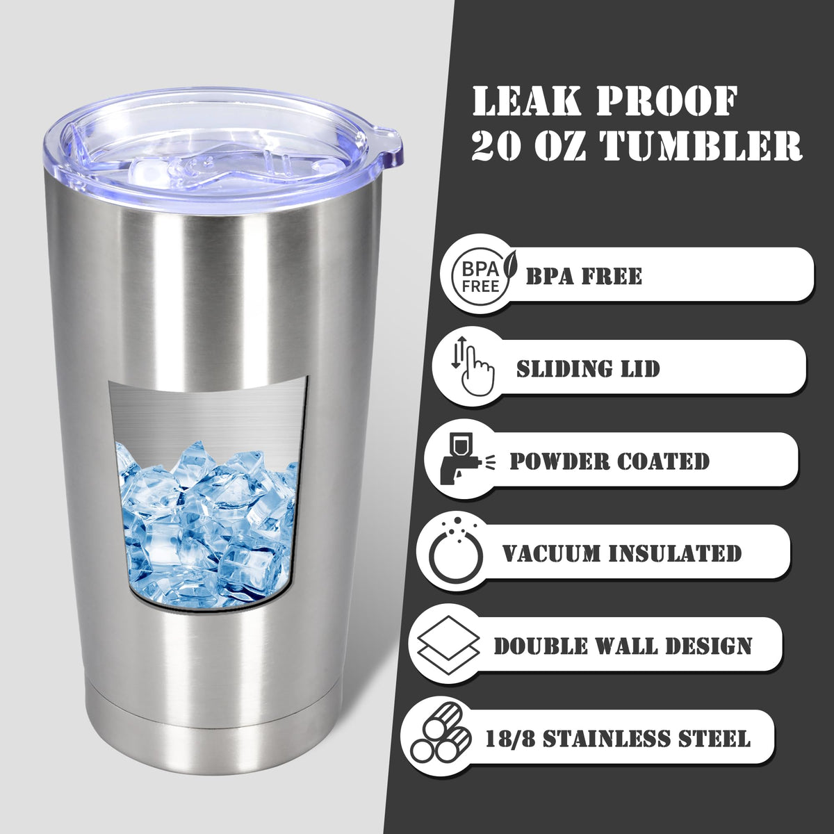 20 oz Insulated Stainless Steel Tumbler P1794