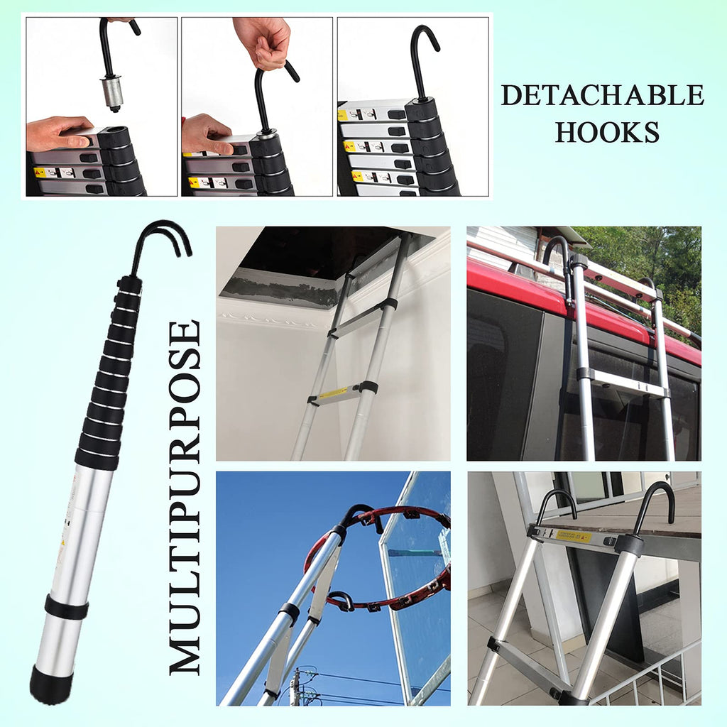 Collapsible Telescoping Ladder 20.5FT Aluminum Lightweight 330LB Capacity D337380