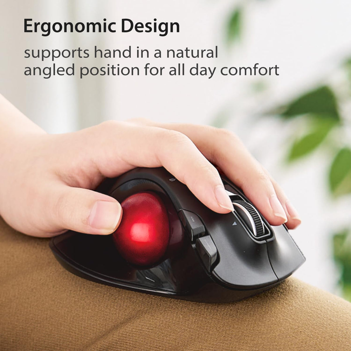 Wireless Left Handed Thumb Control Trackball Mouse Y477911