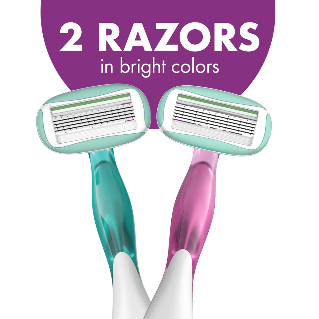 5 Blade Womens Disposable Razors, 2 Count H725836