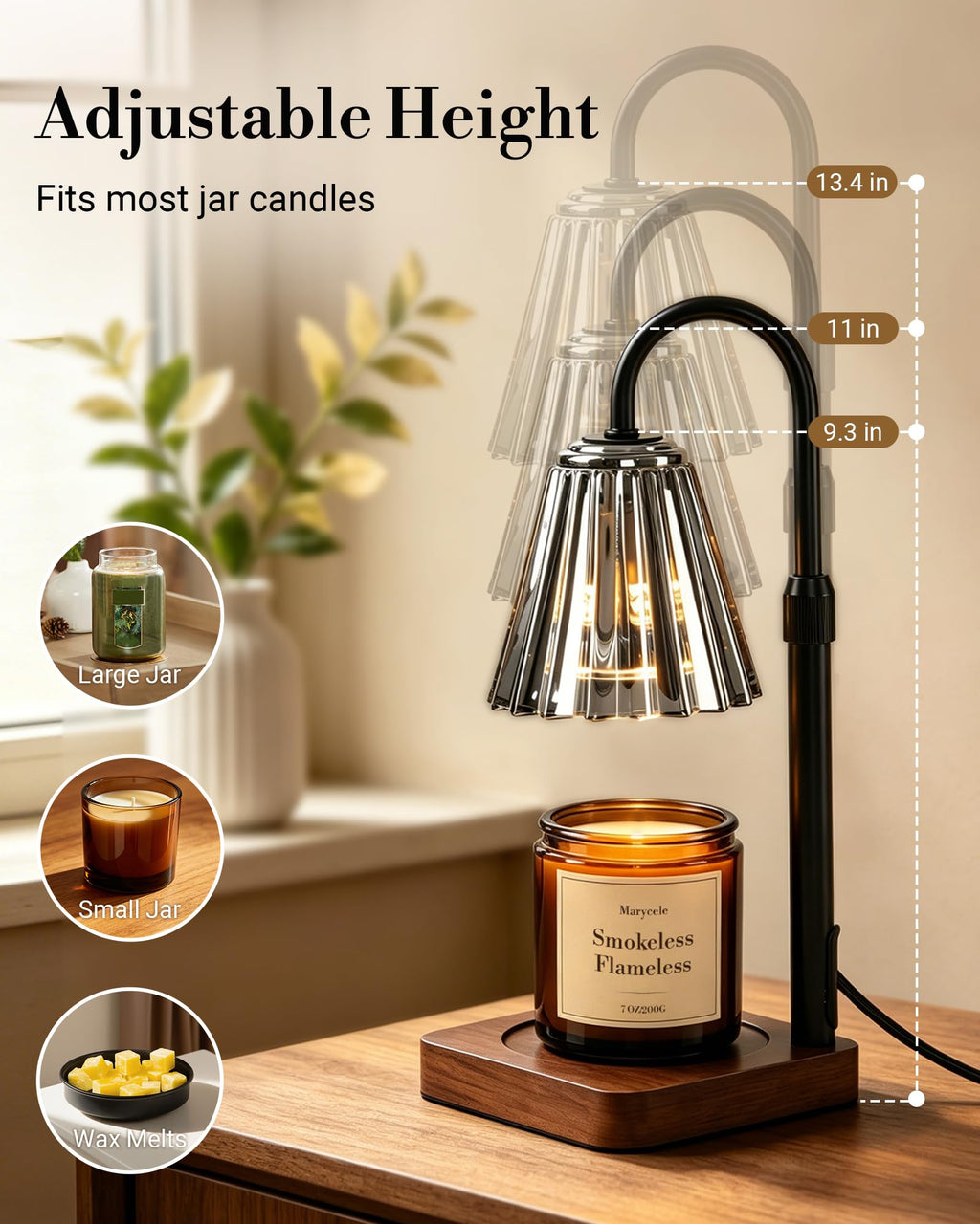 Vintage Candle Warmer Lamp with Timer Dimmer J614