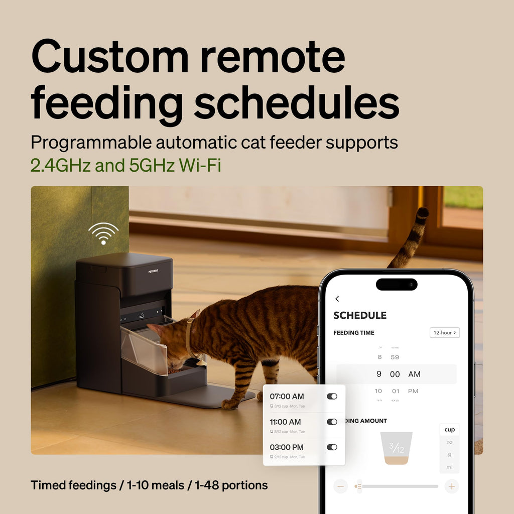RFID Automatic Cat Feeders for 2 Cats J7264