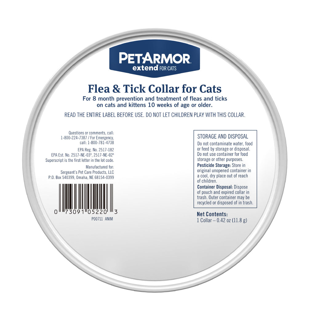 Flea & Tick Treatment & Prevention Collar for Cats J66153