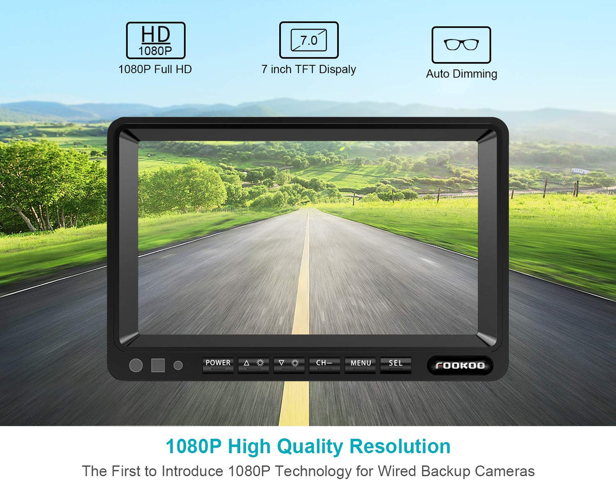 Wired Backup Camera System with 7" Monitor N128286