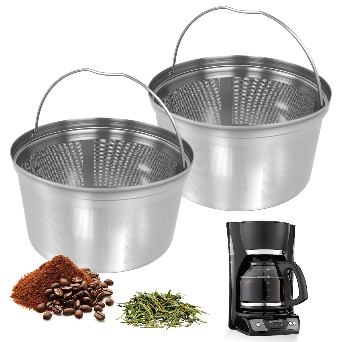 Stainless Steel Reusable Coffee Filter 2 Pack Y63247