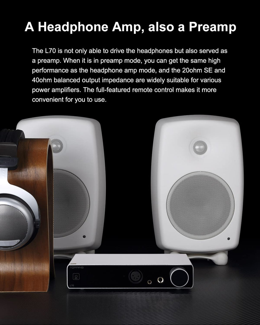 Fully Balanced Headphone Amp 7500mW Black I28198