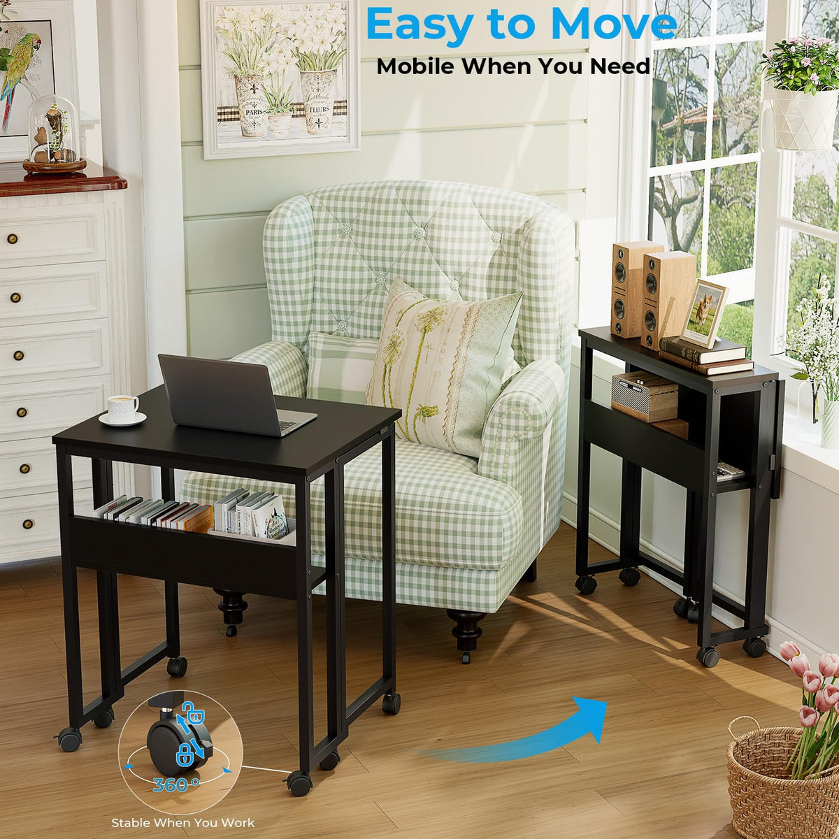 Folding Desk with Wheels F204779