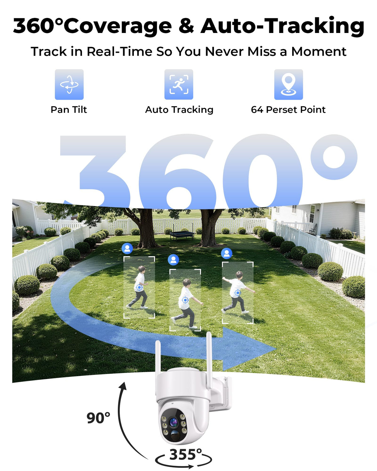 4MP Solar Powered Wireless Security Camera System with Color Night Vision G31258