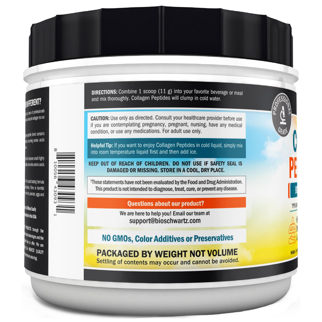 Unflavored Collagen Peptides Powder 16oz Z833