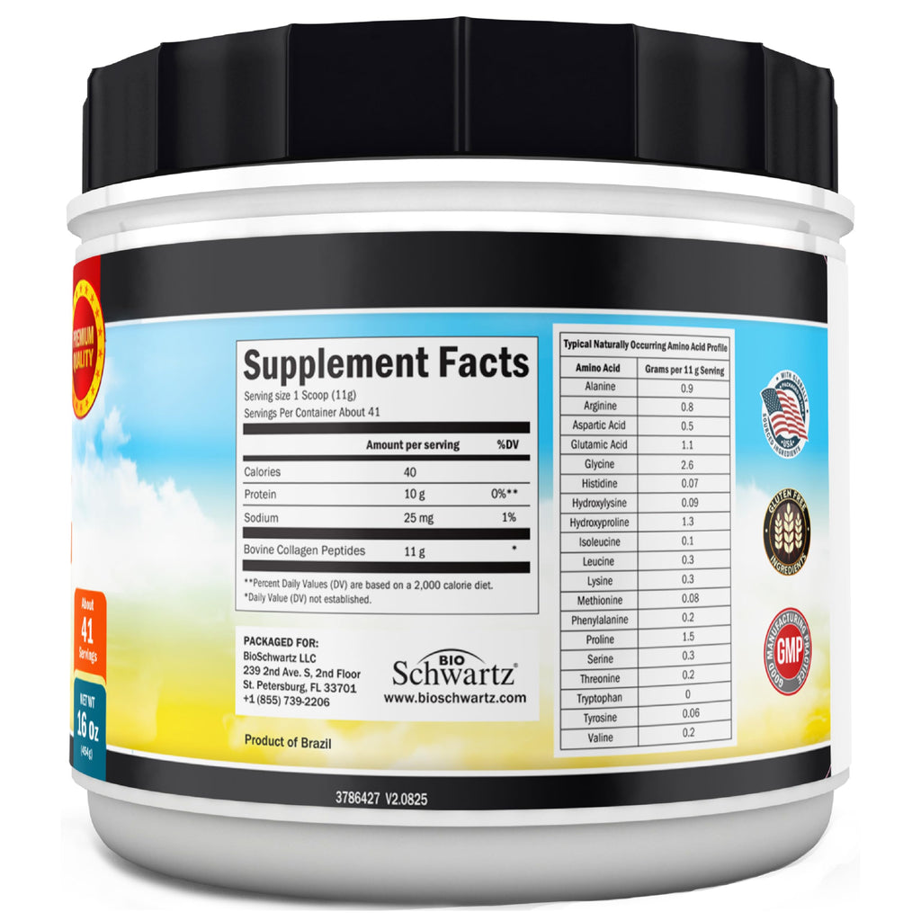 Unflavored Collagen Peptides Powder 16oz Z833