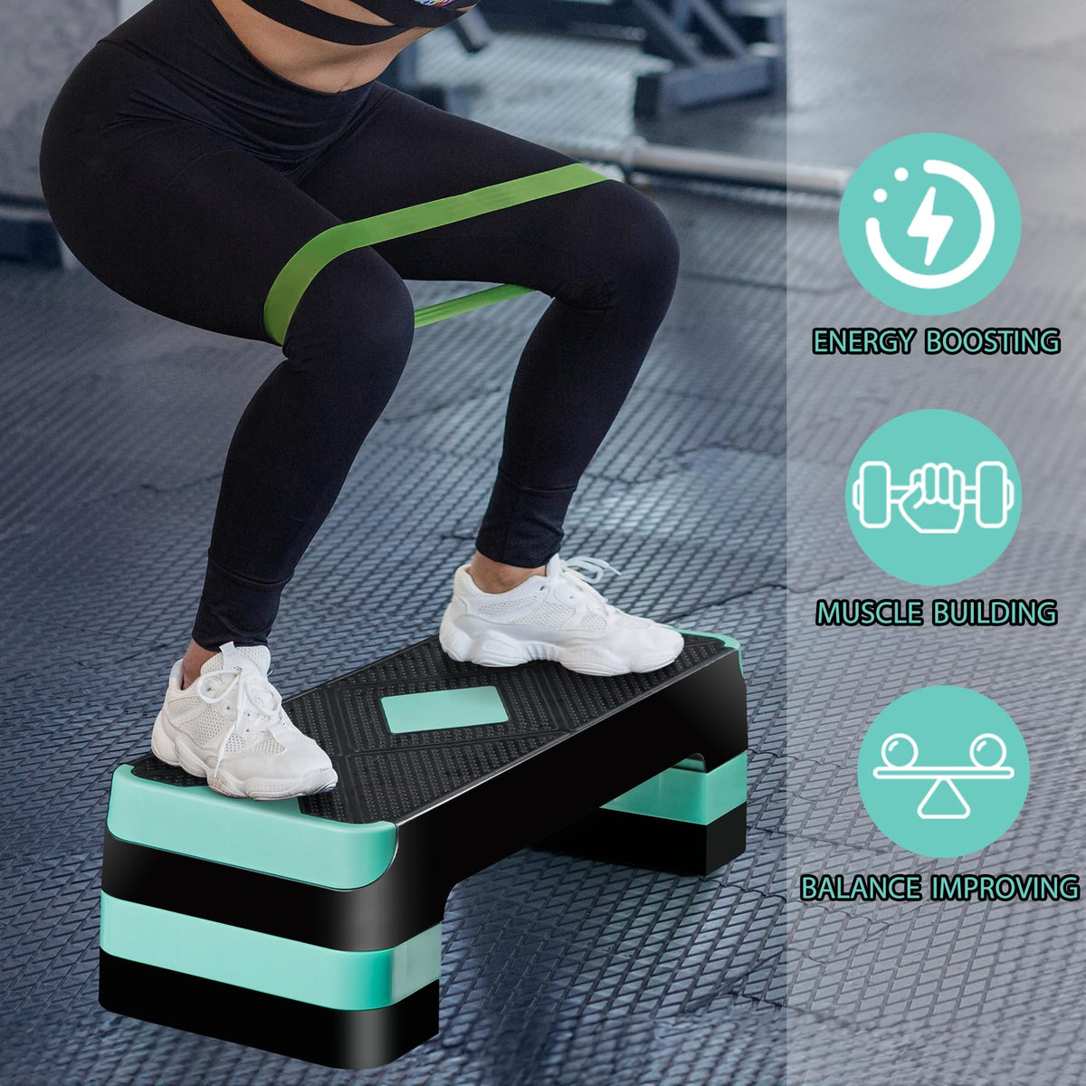27 Inch Adjustable Aerobic Exercise Step Platform F31198