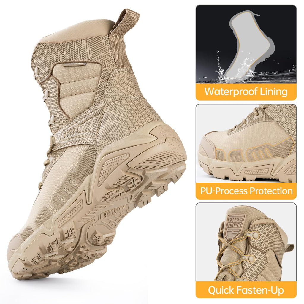 Men's Waterproof Tactical Work Boots H8447