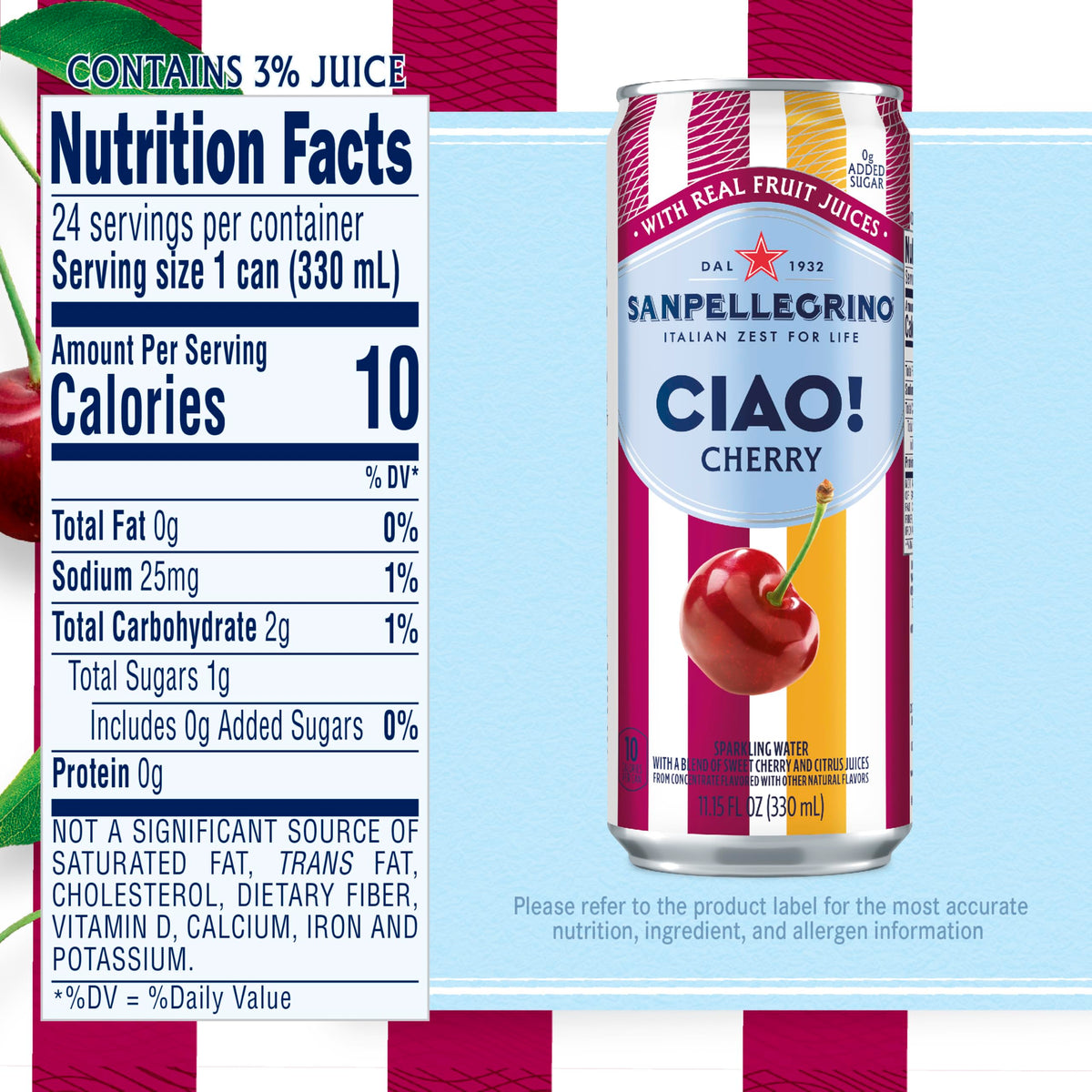 Cherry Sparkling Water 24 Pack K303