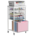 4 Drawer Rolling File Cart with Wheels, White R4308
