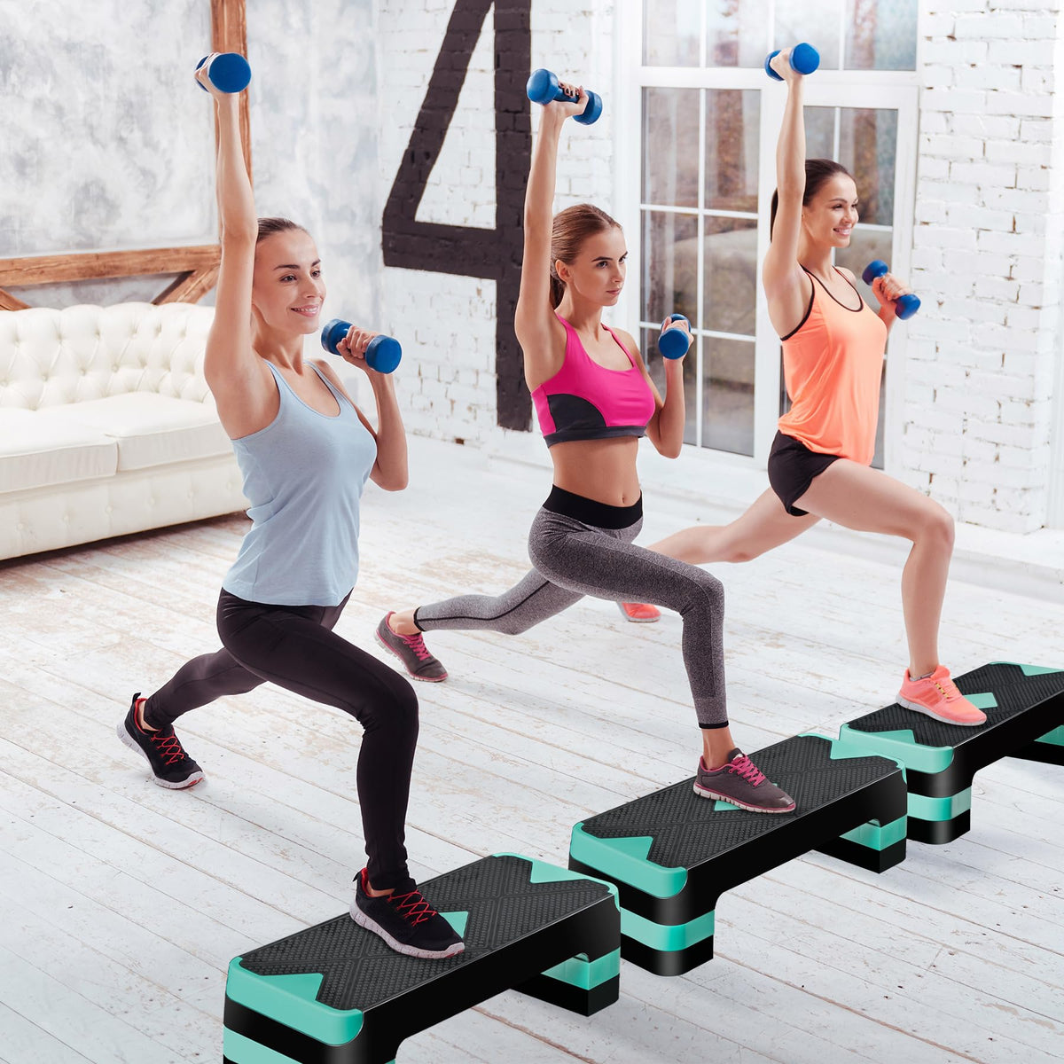 27 Inch Adjustable Aerobic Exercise Step Platform F31198