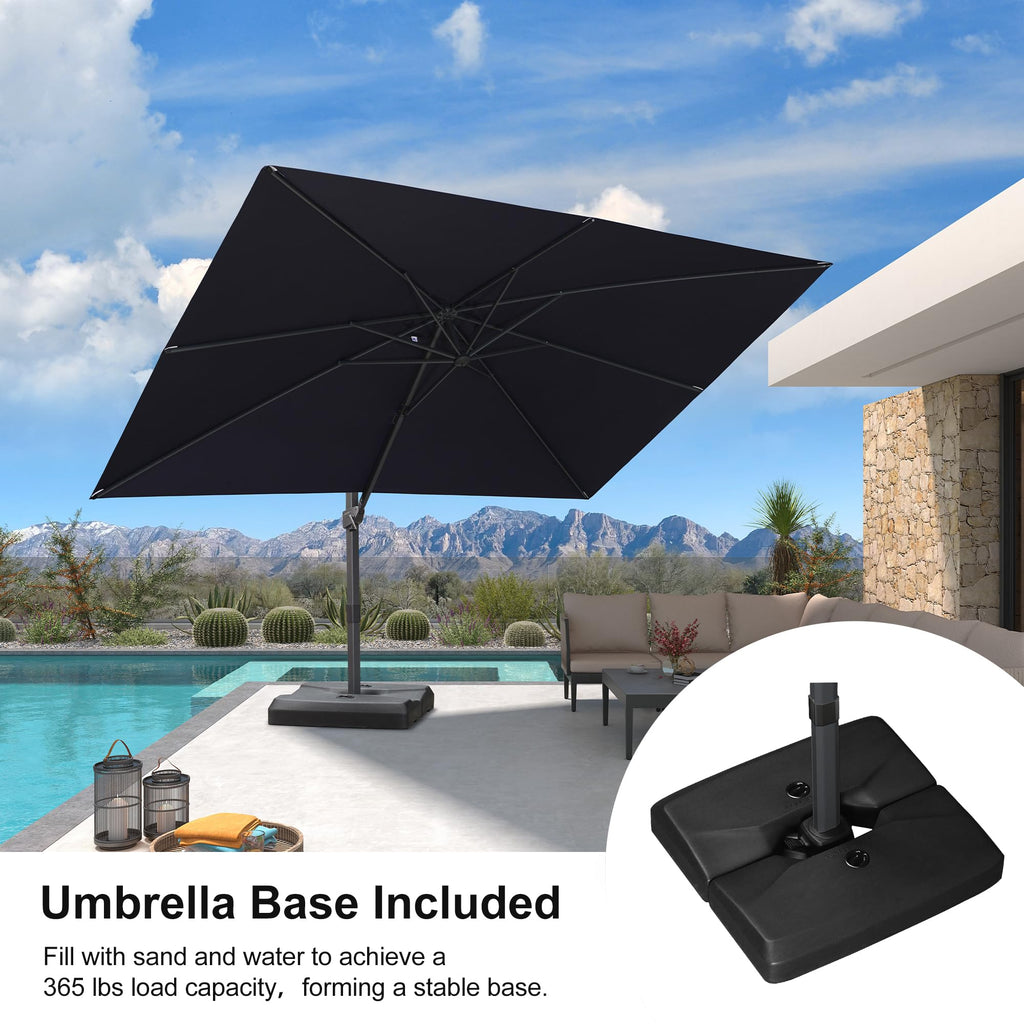 Navy Blue Cantilever Umbrella with Base E75026
