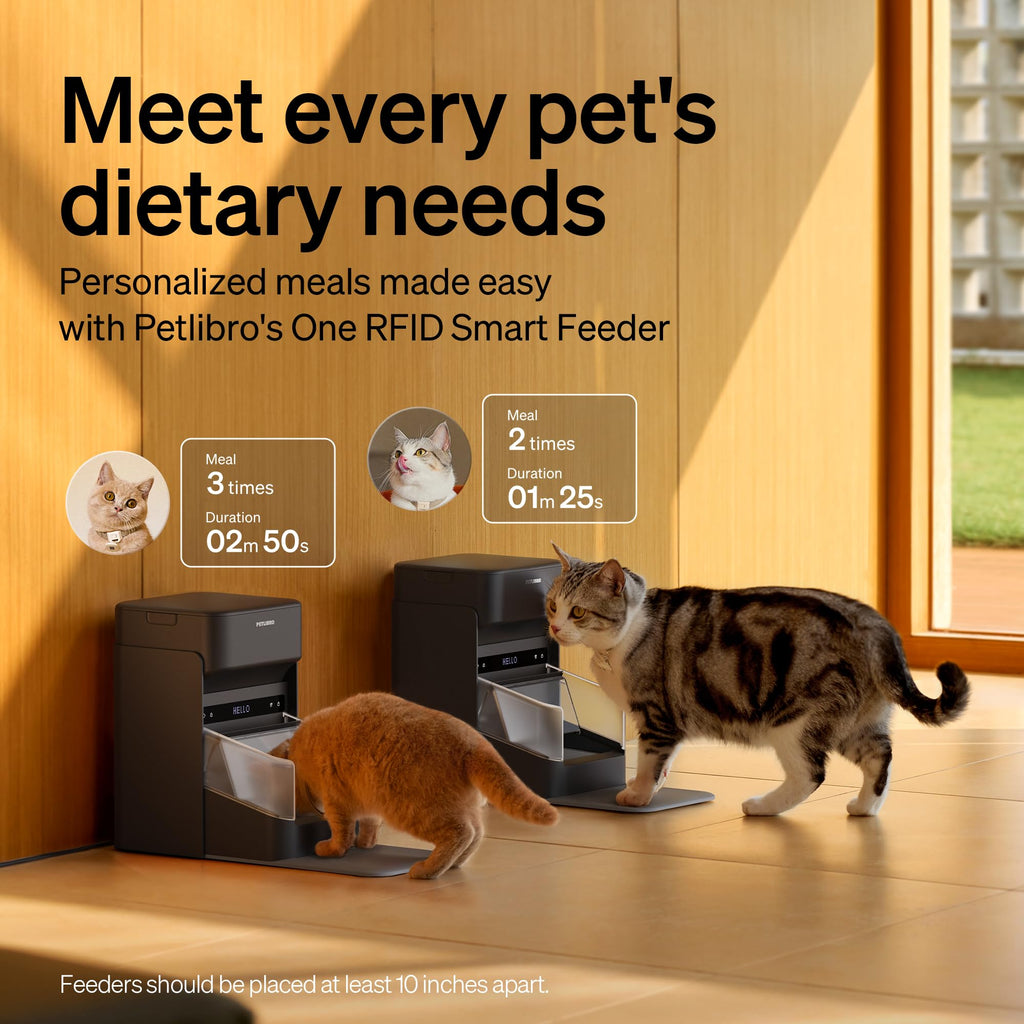 RFID Automatic Cat Feeders for 2 Cats J7264