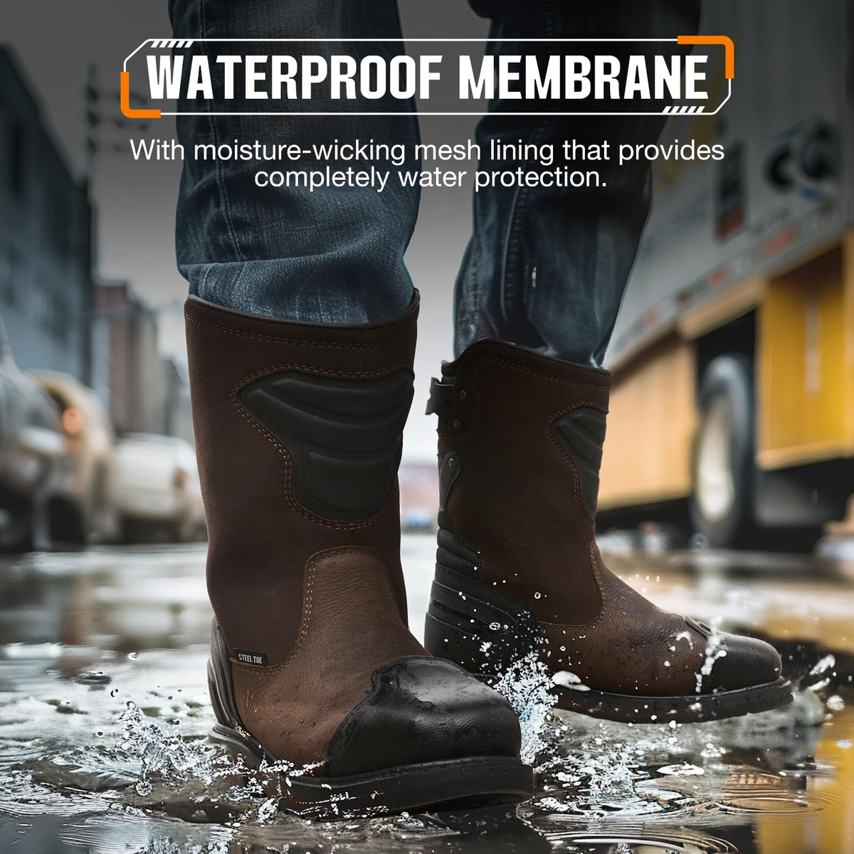 Steel Toe Waterproof Work Boots T1115