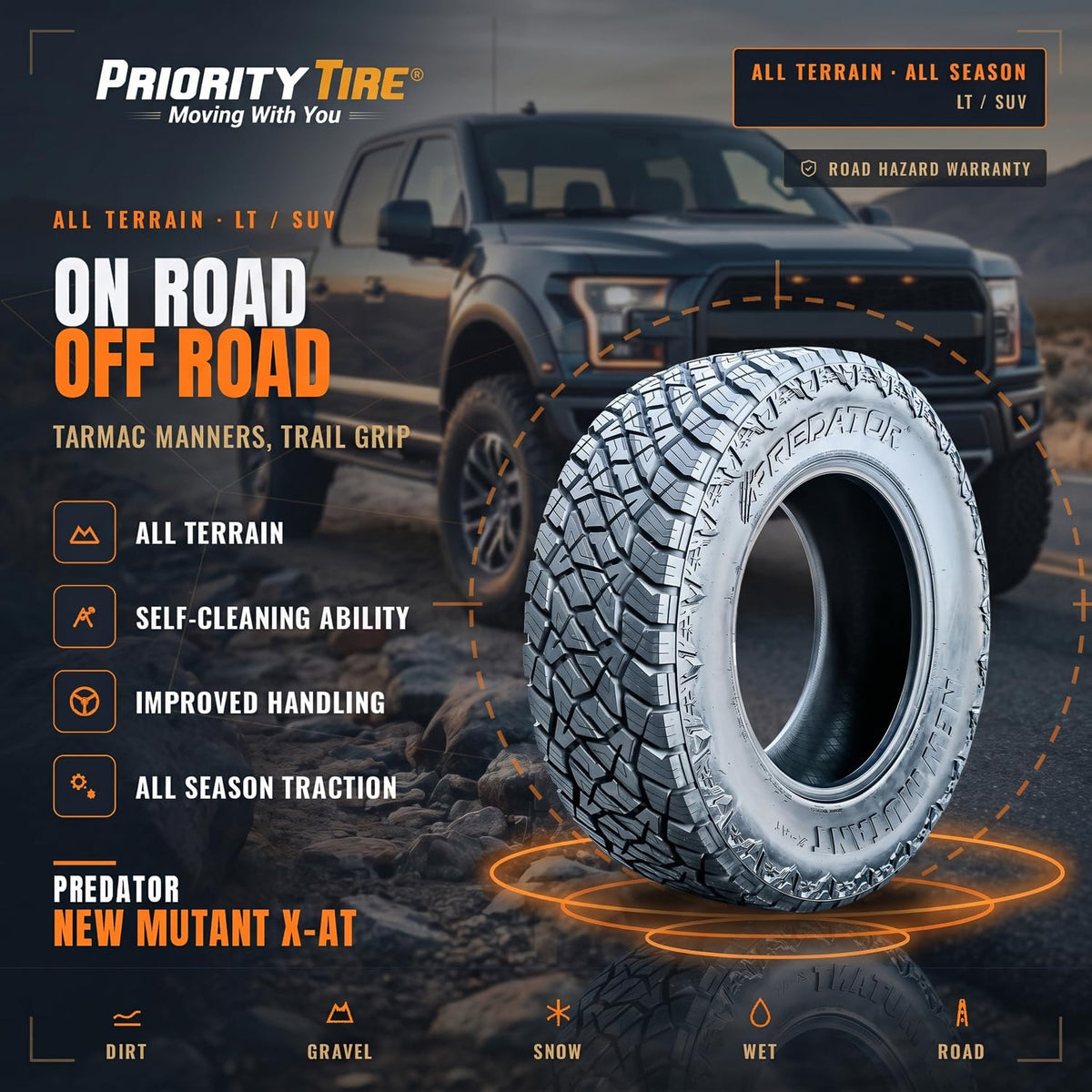 All Terrain 275/55R20 117T XL Light Truck Tire W805995