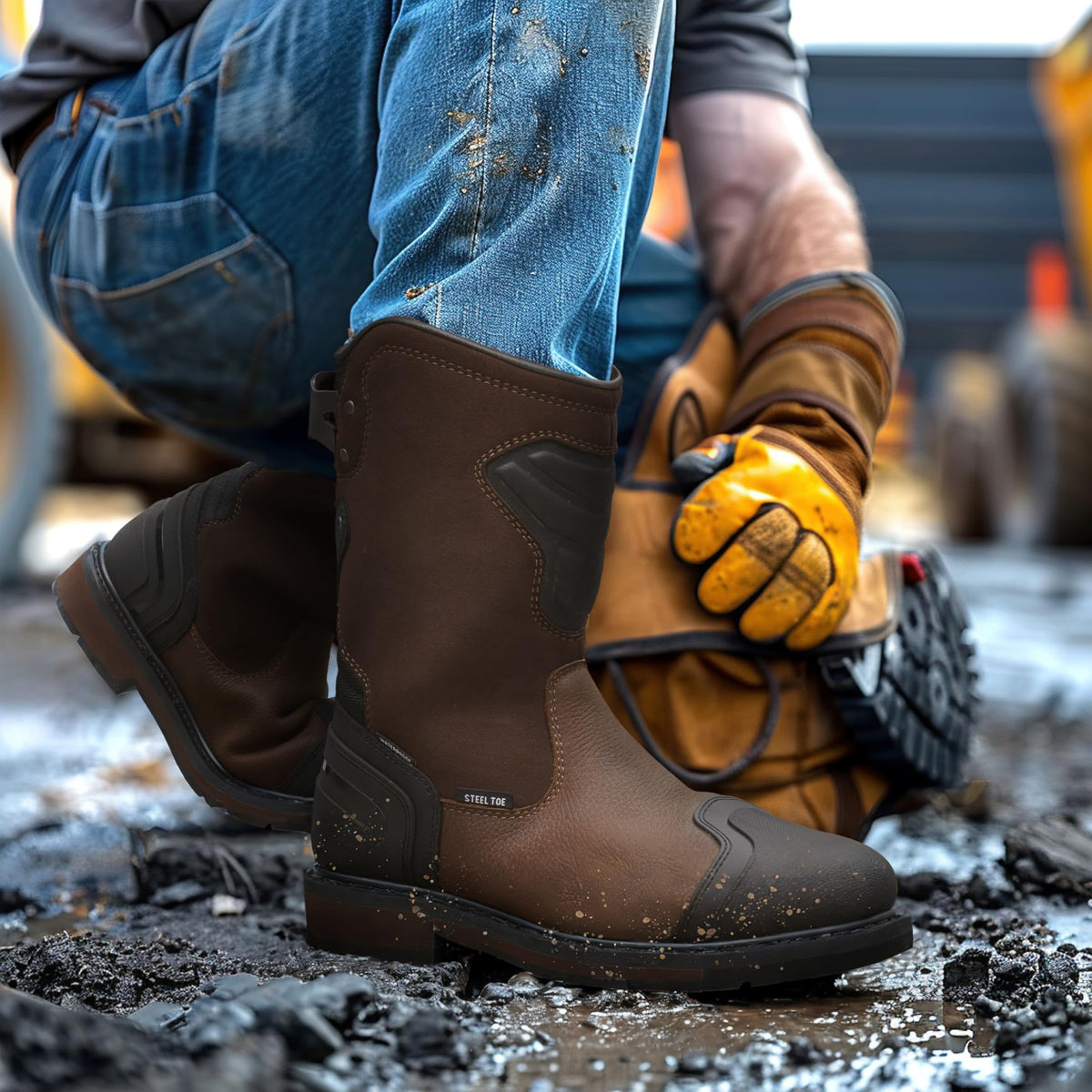 Steel Toe Waterproof Work Boots T1115