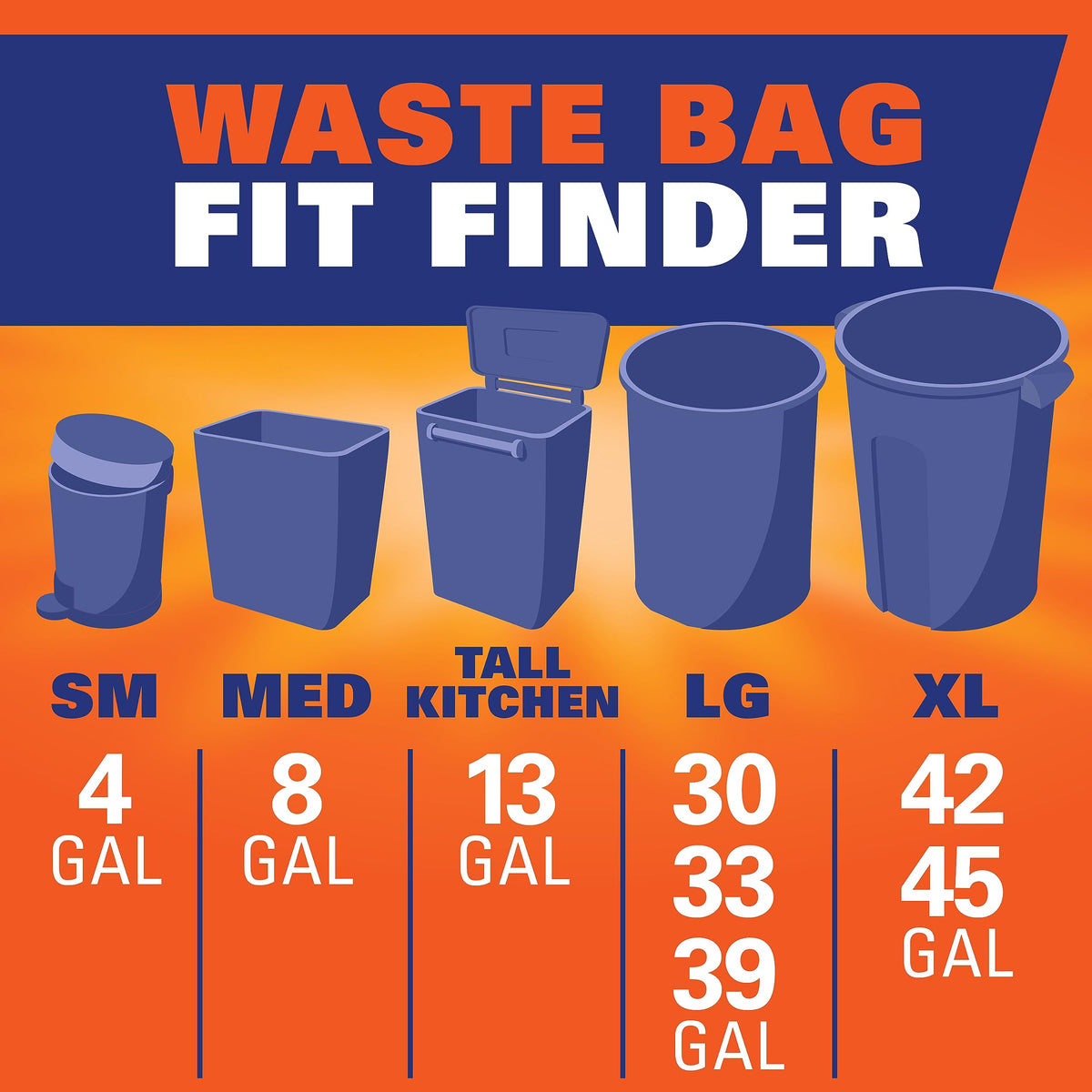 Clear 30 Gallon Trash Bags, 36 Count D8908