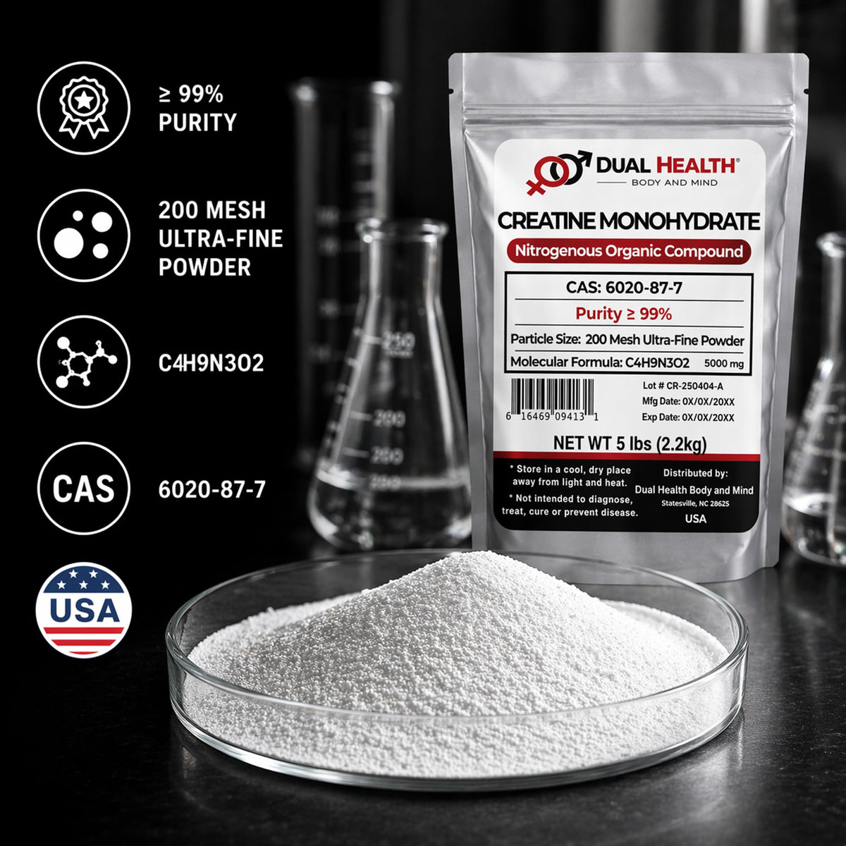Pure Micronized Creatine Monohydrate Powder 2 lbs X3098