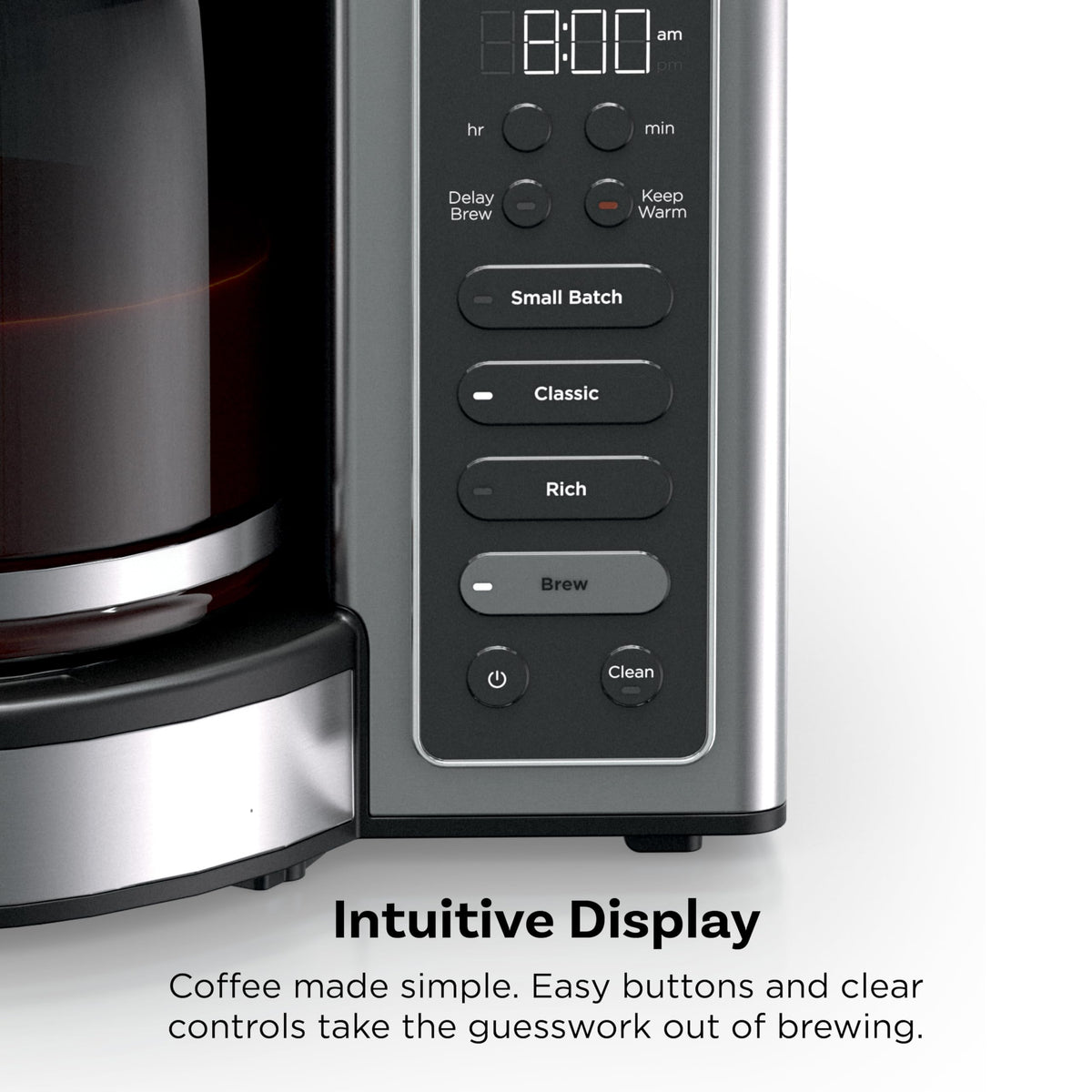 14 Cup Glass Carafe Stainless Steel Coffee Maker H1839
