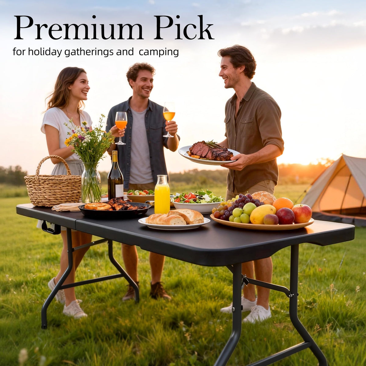 6FT Heavy Duty Foldable Plastic Table L223144