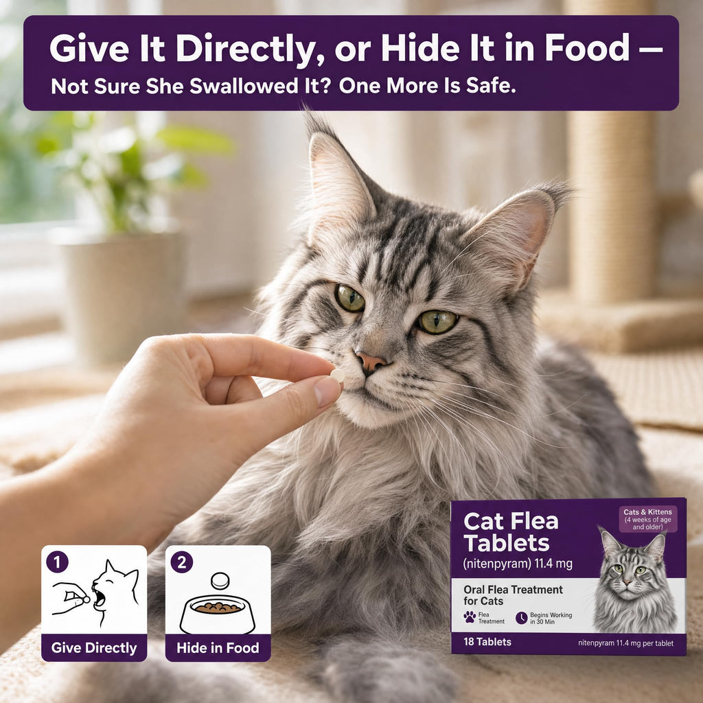 Flea Treatment Tablets 11.4 mg 18 Count H3966