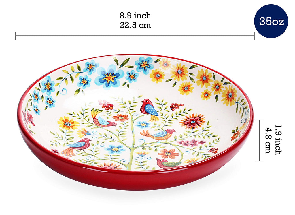 Red Ceramic 12 pcs Dinnerware Set, Service for 4 N83877