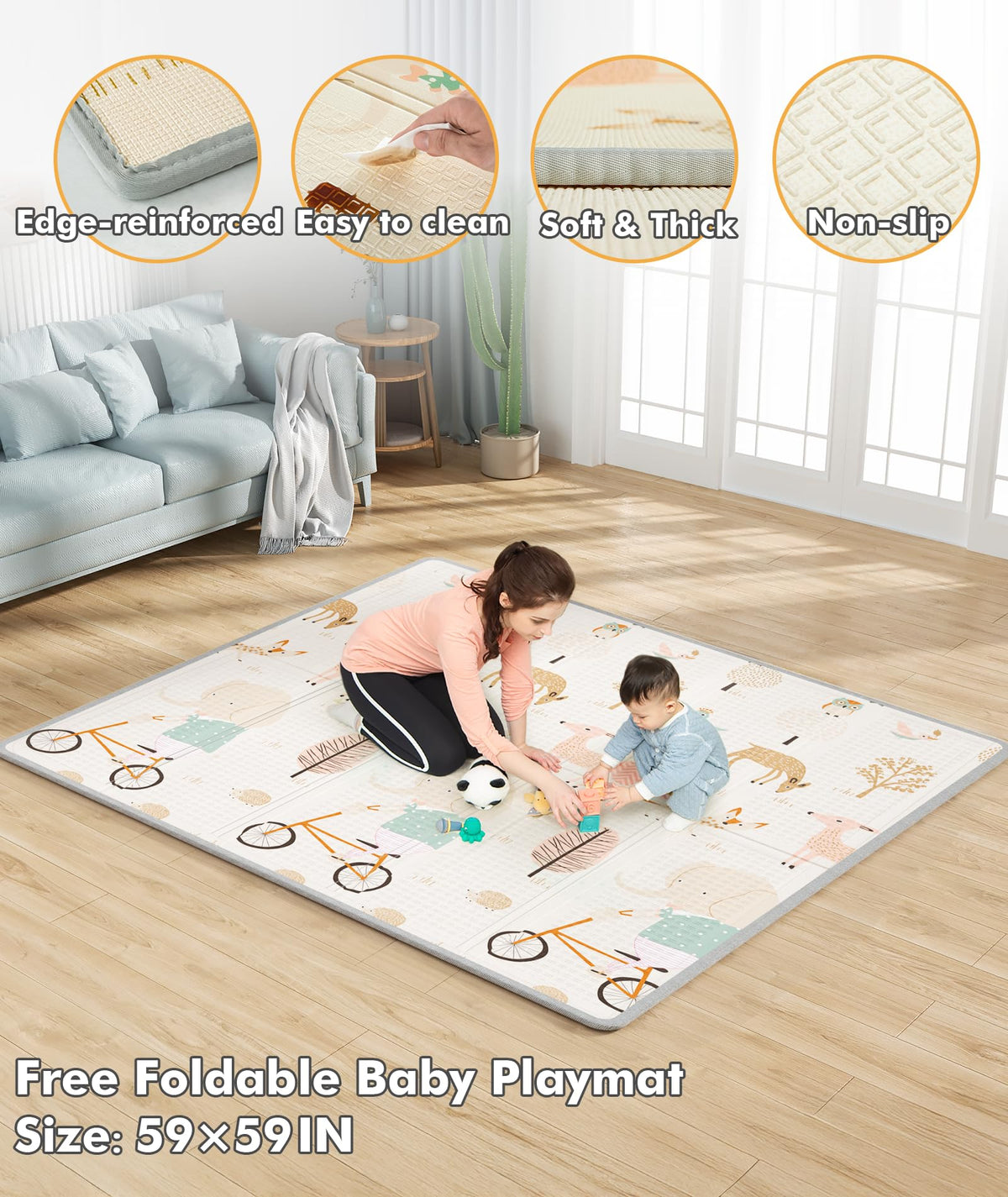 Grey Baby Playpen with Mat T322