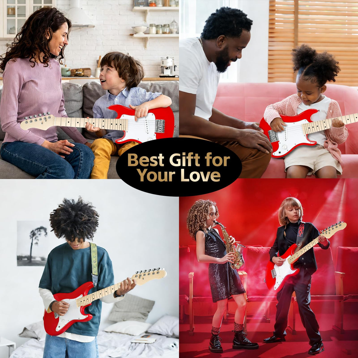 30in Kids Electric Guitar Starter Kit with 5W Amp and Gig Bag X99070